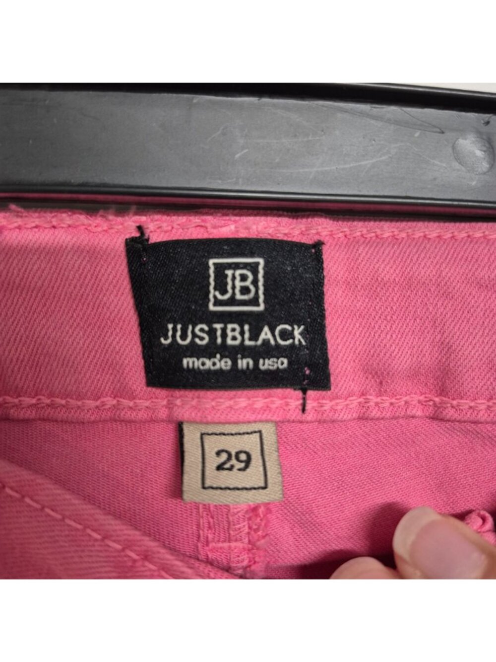JustBlack Womens Skinny Pink Denim Jeans Mid-Rise Size 29 Made In USA - Picture 3 of 7
